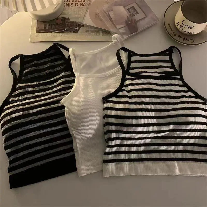 Korean Striped Tank Top Women Summer Fashion Essential
