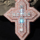 Iced Out Layered Cross Pendant