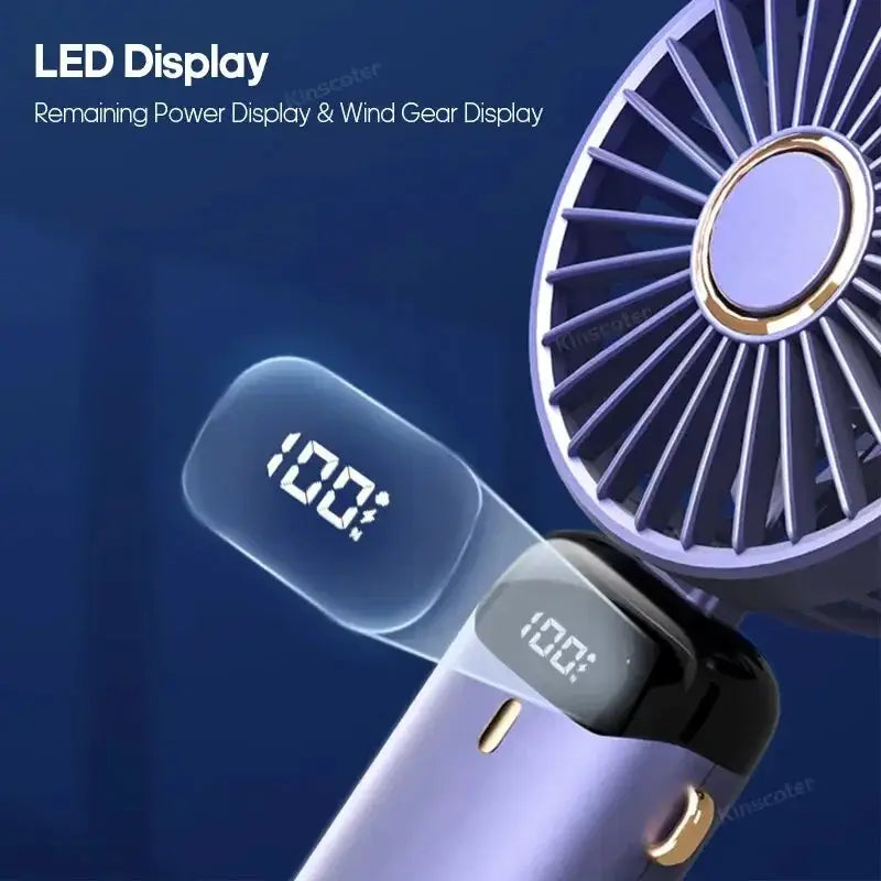Usb Handheld Mini Fan Foldable Portable Neck Hanging Fan - OurLum.com