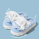 Hello Kitty Fuzzy Plush Slippers Cozy Winter Slip-On Shoes