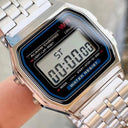 Retro Digital Stainless Steel Sports Watch