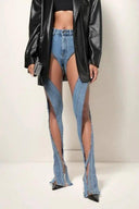 Mugler Denim Pants for Office Flair