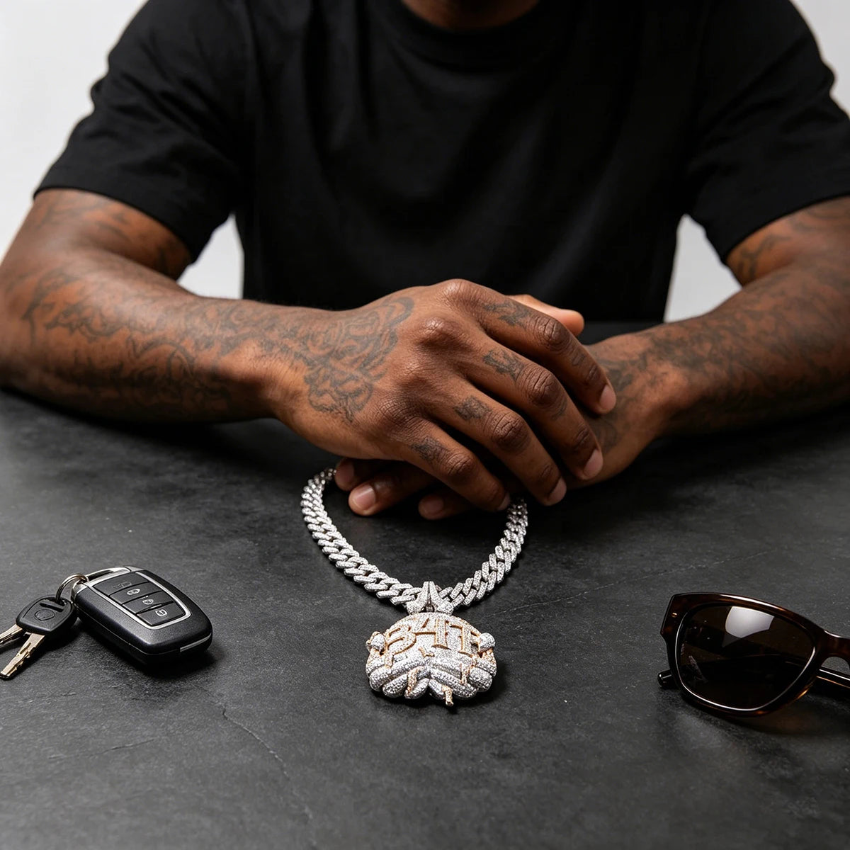 Iced Out Round D Number