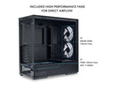 LIAN LI LANCOOL Compact ATX RGB Gaming Computer Case, Tower Chassis w/ PWM Fans Pre-Installed, reinventing ATX Layout / Tempered Glass Side Panel (Black) --- LANCOOL