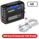 GaN Desktop Charger - 240W Fast Charge USB Hub