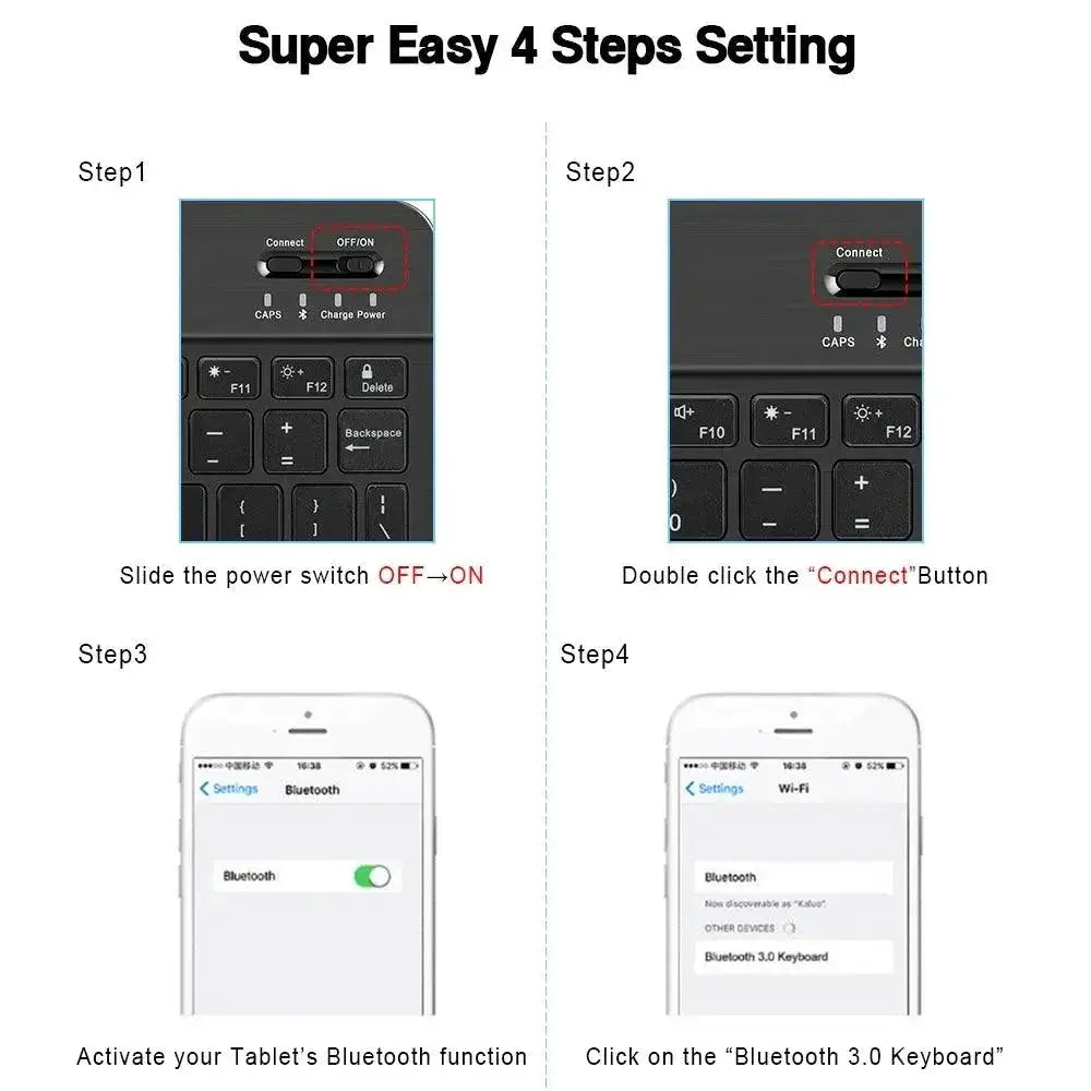 Multilingual Bluetooth Keyboard With Long Battery Life