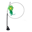 Interactive Feather Cat Wand Toy with Suction Cup Base