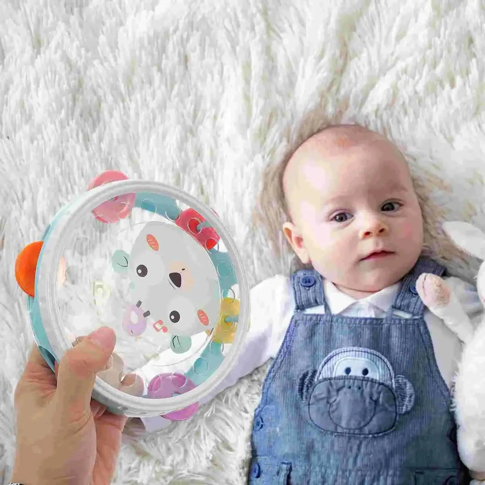 Kids Tambourine Clapping Hand Crank Musical Toy Fun