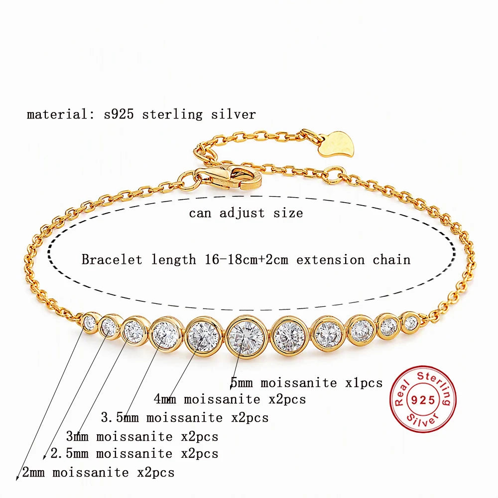Round Moissanite Jewelry in Sterling Silver Fashion — product view 6