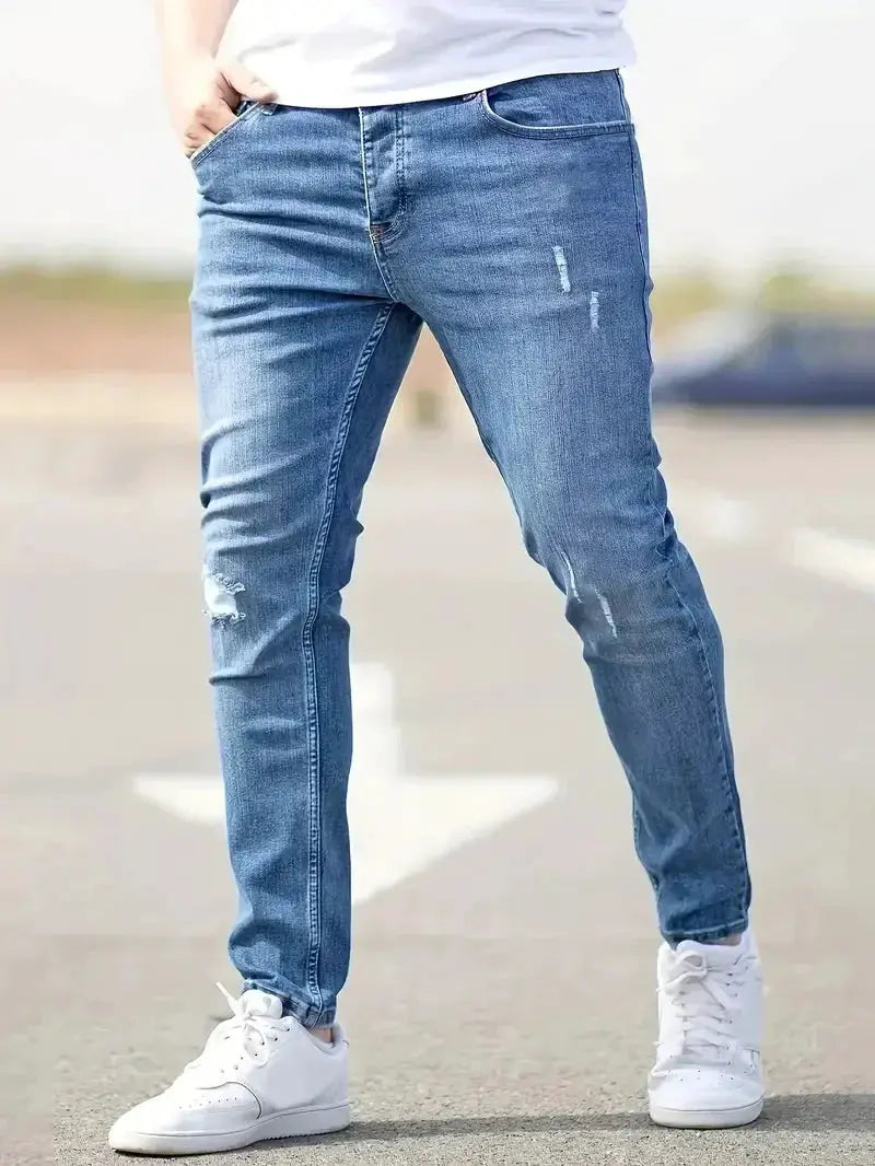 Men's Stretch Slim Fit Jeans Casual Denim Pants For Men