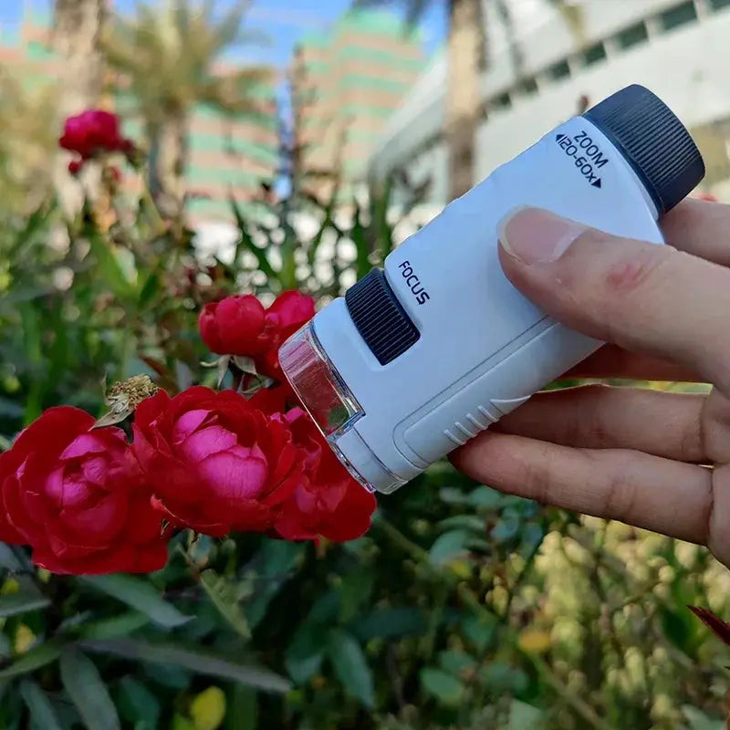 Pocket Microscope For Kids 60x To 120x Mini Science Kit