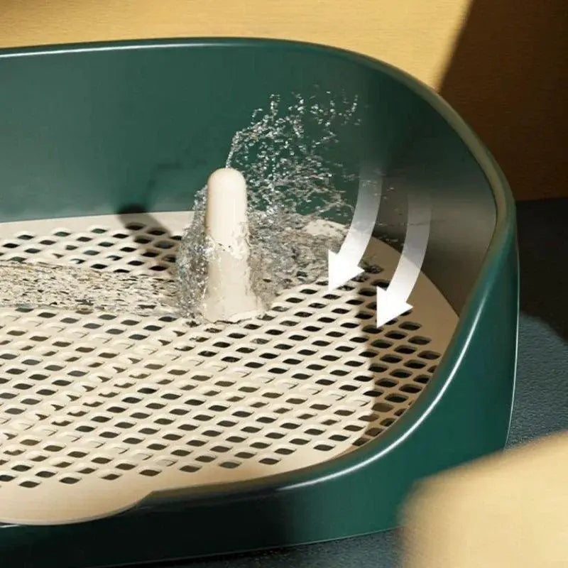 Portable Pet Toilet Training Plastic With Pillar Mat Tray