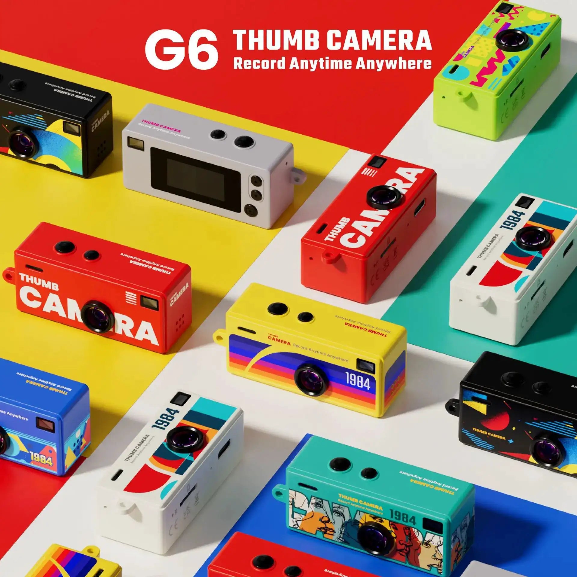 G6 Thumb Keychain Camera 0.96inch Mini Camera Retro Support Memory Card 1080P Very Small Camcorder Video Recorder with Flash New