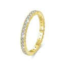 Moissanite Ring in Sterling Silver Eternity