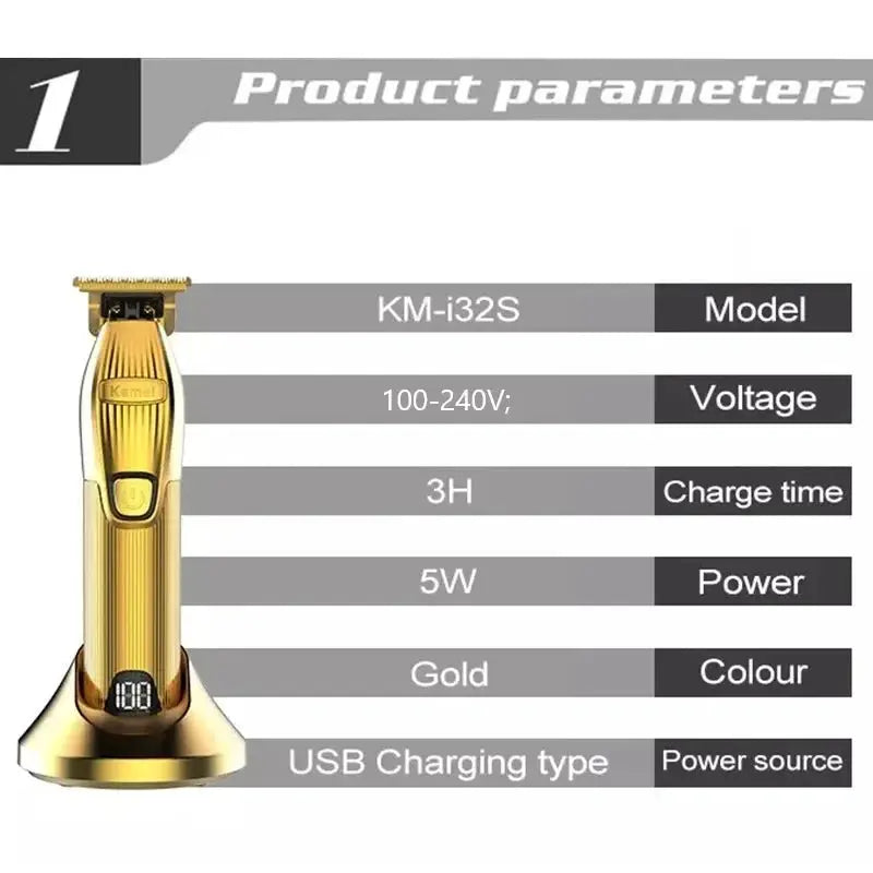 I32S Barber Professional Hair Trimmer For Men Grooming Tool