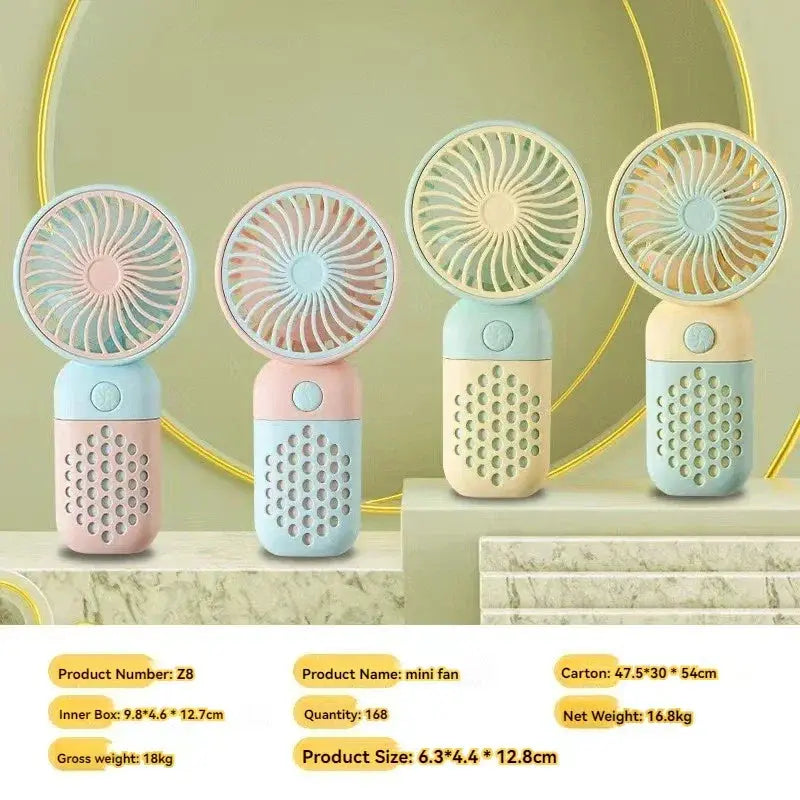 Handheld Charging Fan Cartoon Cute Mini USB Portable Fan - OurLum.com