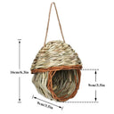 Natural Grass Hanging Bird Cage for Garden Decor Charm