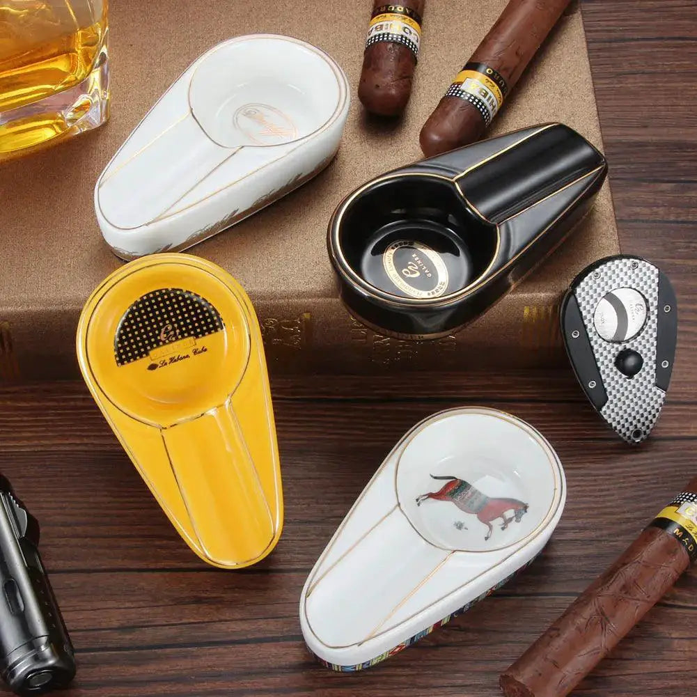 Galiner Ceramic Cigar Ashtray Luxury Single Cigar Holder