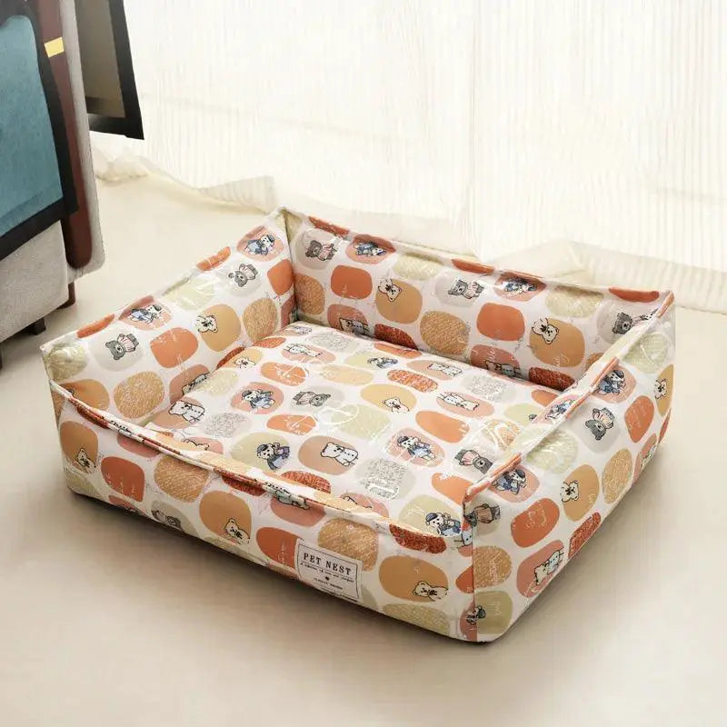 Cozy Square Lattice Pet Bed for Small and Medium Dogs Cats