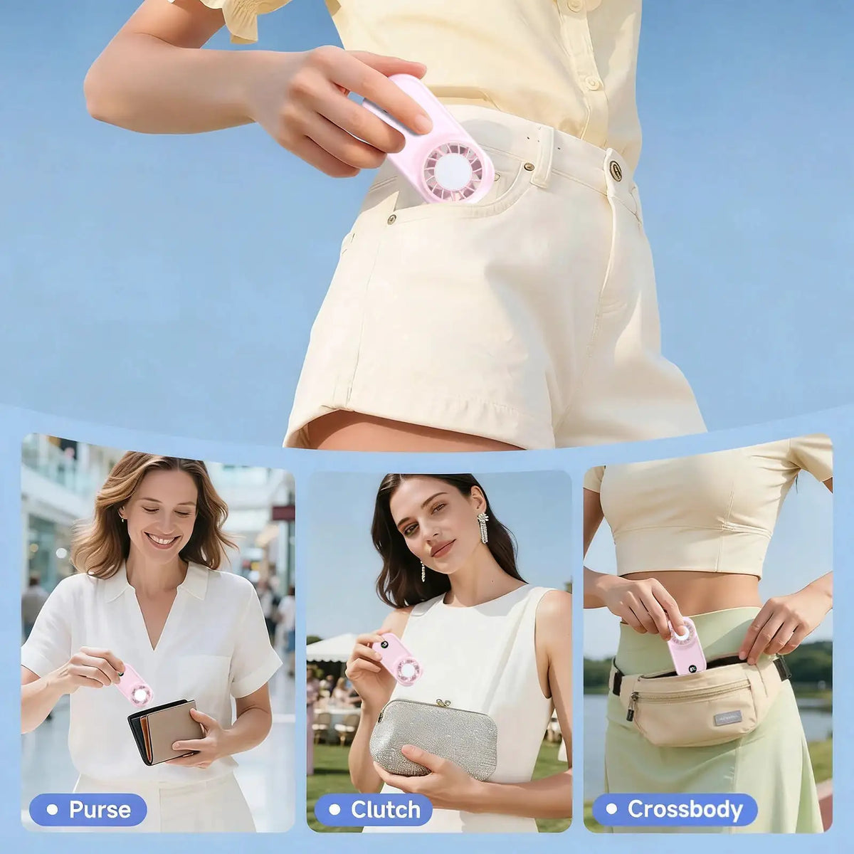 Personal Mini Portable Rechargeable Fan — product image 4