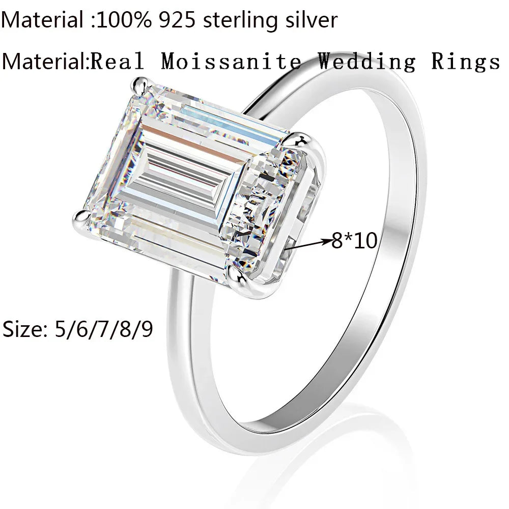 Moissanite Ring in Sterling Silver CB091714R — product view 2