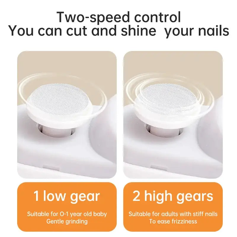HOMEFISH Electric Nail Clipper 2 in 1 Grinding Polishing Multifunctional Portable Automatic Manicure Grinder