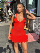 Seductive Hipster Clubwear with Peekaboo Pleats Dress