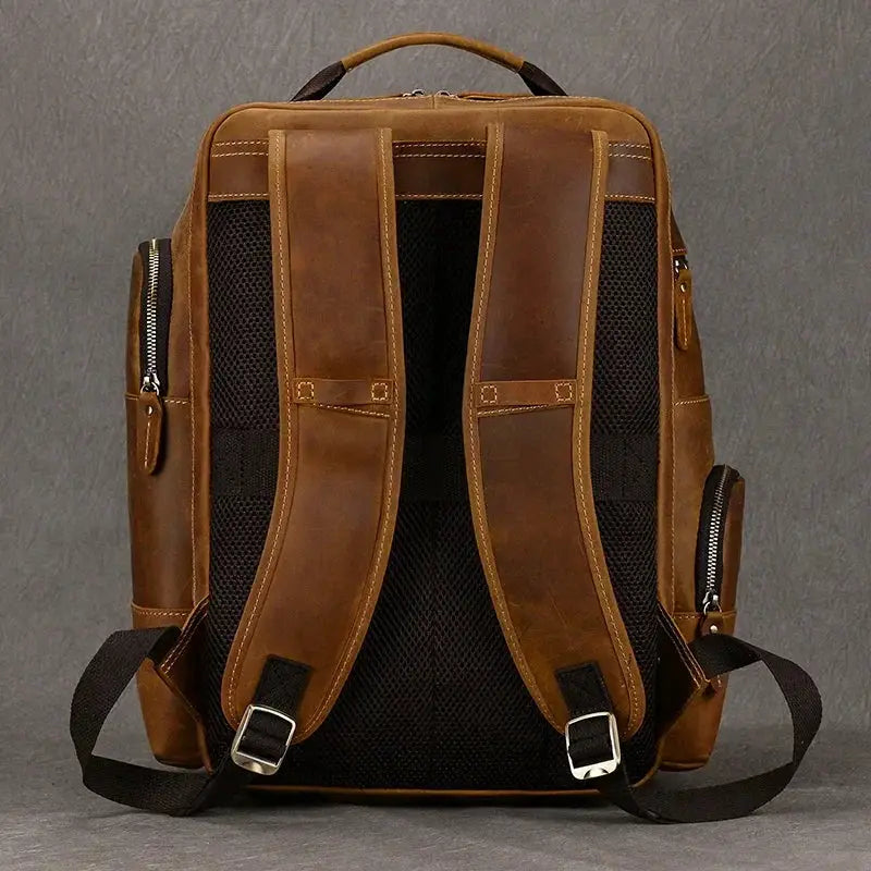 Multifunction Fashion Men Backpack Large Leather Daypack