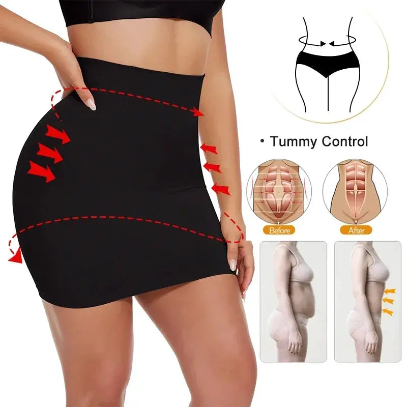 High Waist Tummy Control Half Slip Shapewear For Women