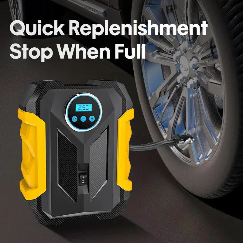 Portable Auto Tire Inflator With Led Lamp And Auto Stop