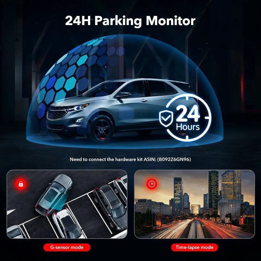 4K Ultra HD Dash Cam With GPS WiFi Night Vision System