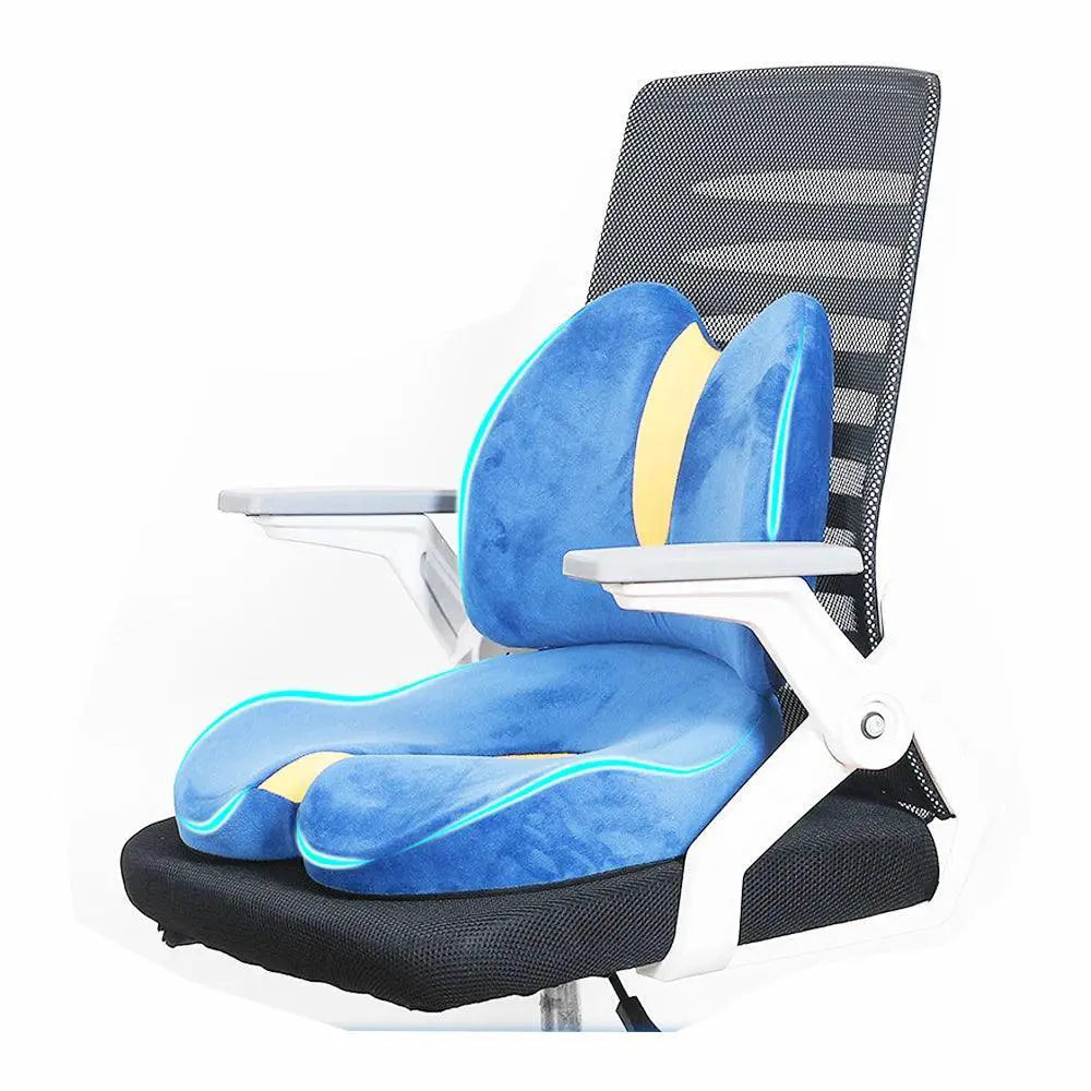 Memory Foam Lumbar Pillow and Cooling Gel Seat Cushion