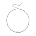 Moissanite Pendant Necklace in Sterling Silver LYEE