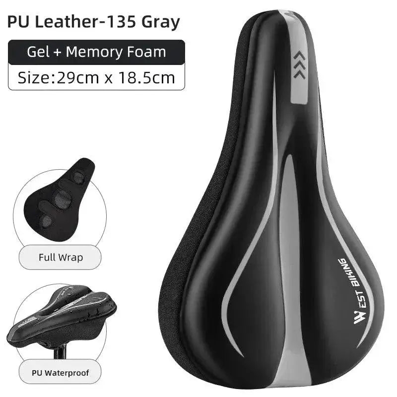 Gel Memory Foam Bike Seat Cover For Comfort And Waterproof