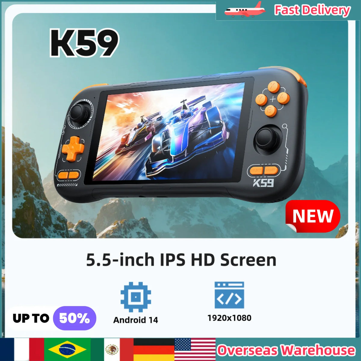 K59 Console Handheld Game 5.5-inch
