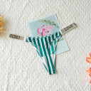 Neon Rhinestone Embellished G-String Lingerie Sensuous Glamour