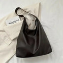 Vintage PU Leather Boston Handbag Women Crossbody Tote Chic Large
