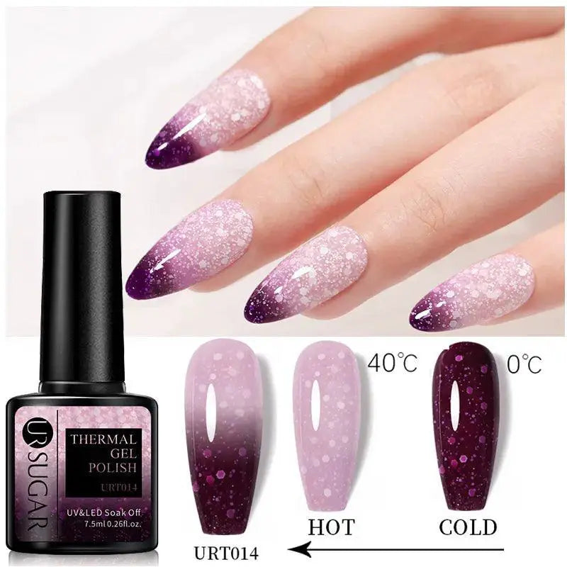 Winter Magic Nail Gel Kit Color Changing Snowflake Art Set