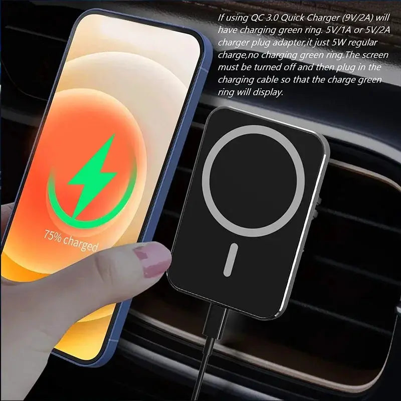30W Magnetic Car Wireless Charger Air Vent Phone Holder