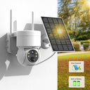 Advanced Solar-Powered WiFi PTZ Security Camera with Night Vision