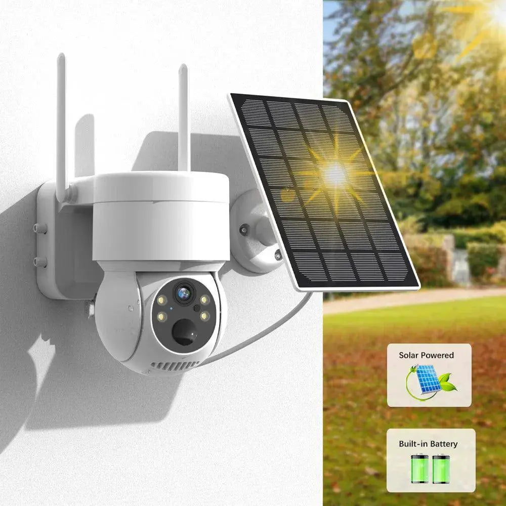 Solar Powered Outdoor PTZ Camera With HD Video And Audio