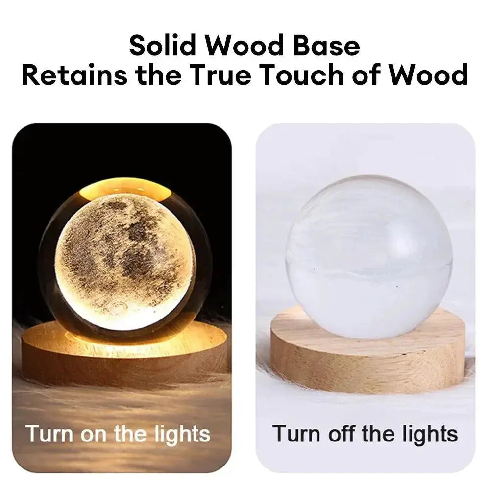 Cosmic 3D Crystal Ball LED Night Light For Home Decor