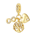Golden Charm Bead Sterling Silver