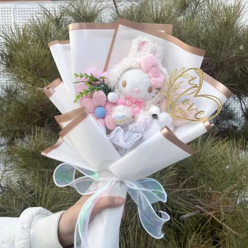 Hello Kitty Plush And Rose Soap Bouquet Gift Set Deluxe