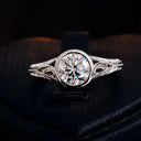 Silver Twisted Arm Engagement Ring