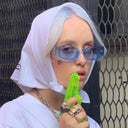 Luxury Vintage Black Square Sunglasses for Women Stylish Gradient Mirror