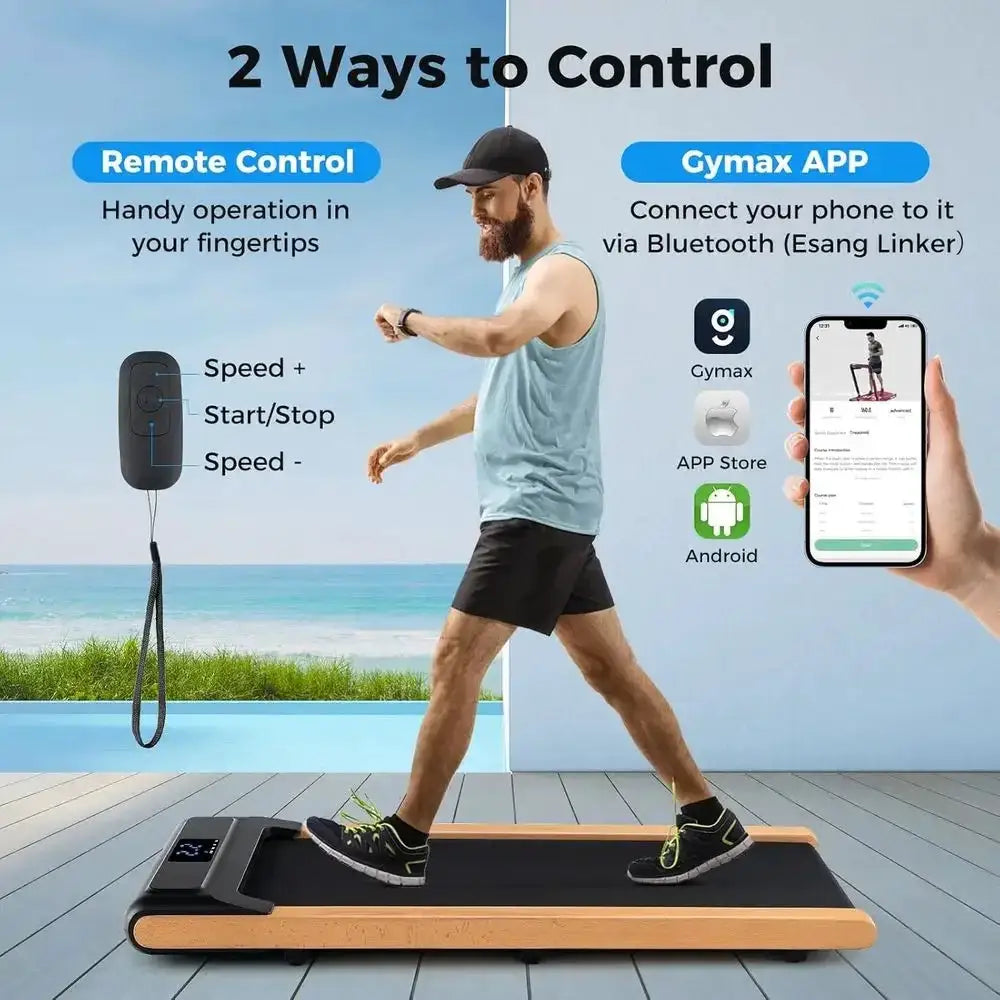 Portable Desk Treadmill - Under Desk Walking Pad with Remote, App Control, LED Display, Easy Assembly