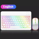Rainbow Backlit Wireless Keyboard and Mouse Set for Portability