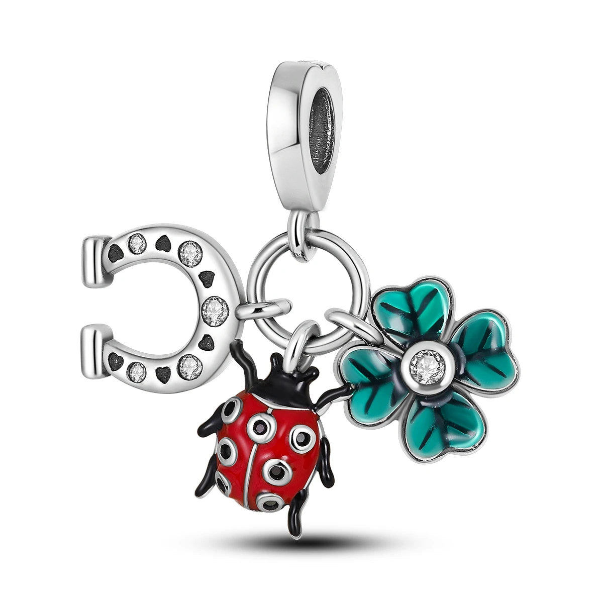 Silver Plated Butterfly Ladybug Cactus