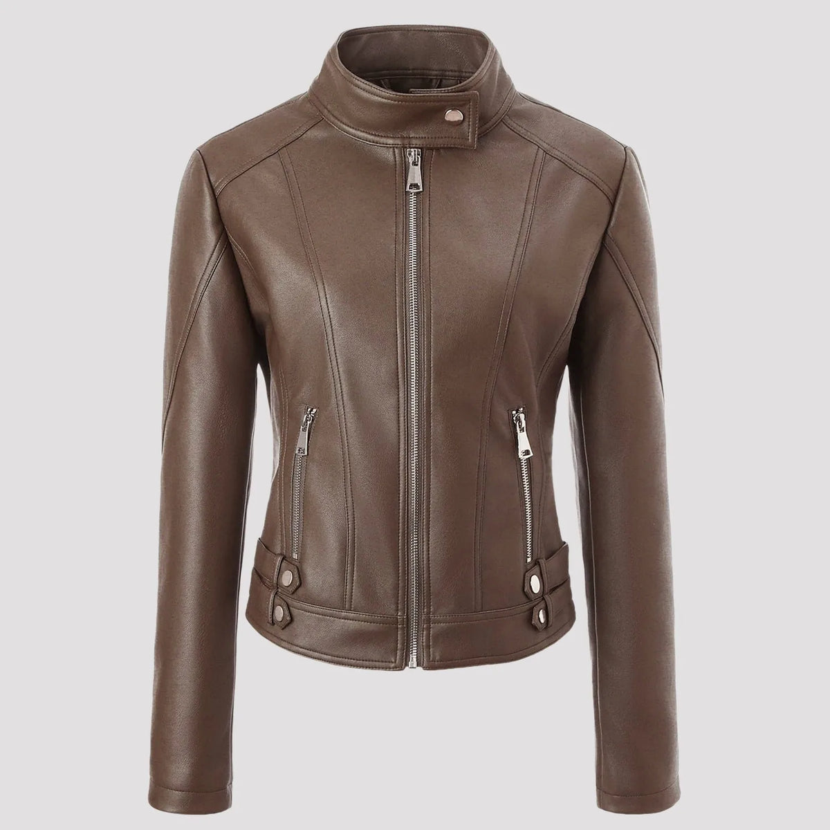 Slim Stand Collar Wrinkle Jacket